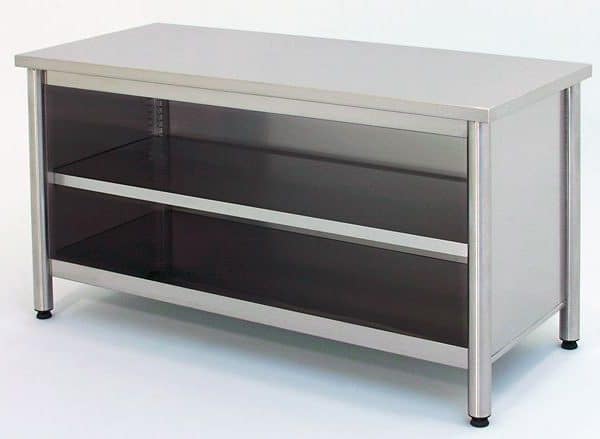 TAVOLO ARMADIATO INOX CON RIPIANO TAGE 7/6R