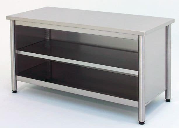 TAVOLO ARMADIATO INOX CON RIPIANO TAGE 7/6R