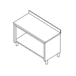 Tavolo armadiato inox con alzatina TAGE10/7A
