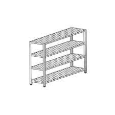 Scaffale aperto con ripiani lisci SR10/7