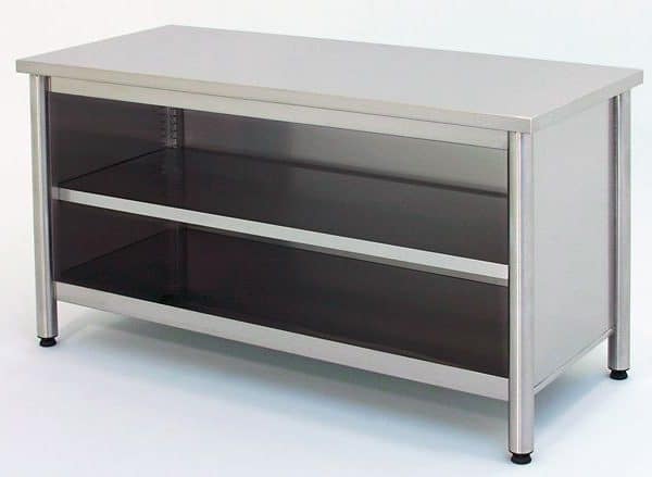 TAVOLO ARMADIATO INOX CON RIPIANO TAGE 9/7R
