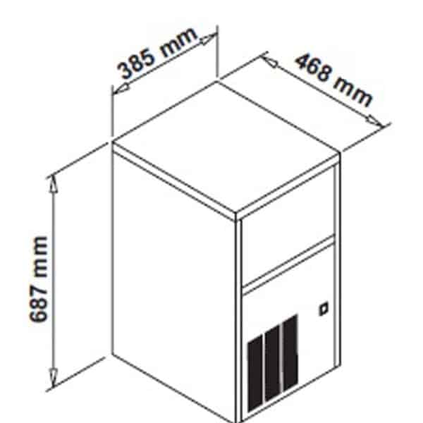 fabbricatore di ghiaccio a cubetti cavi