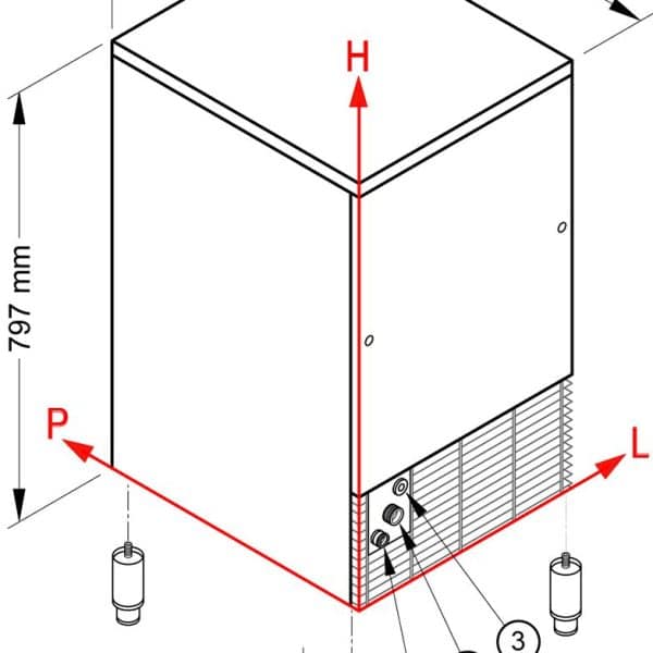 fabbricatore di ghiaccio a cubetti cavi