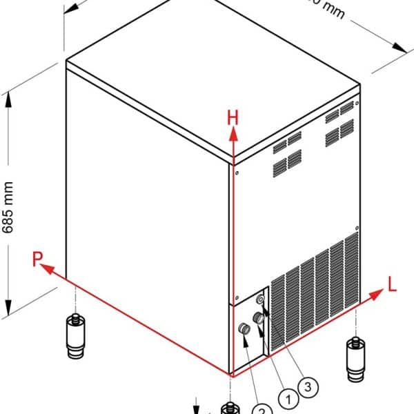 fabbricatore di ghiaccio a scaglie granulari
